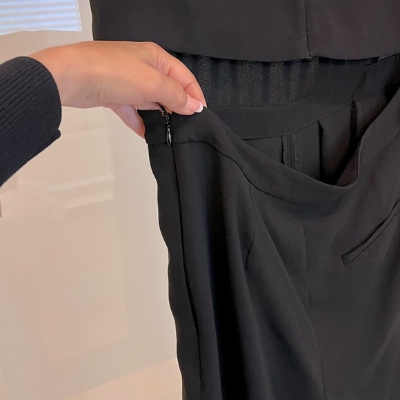 DIANE VON FURSTENBERG Tali Crop Top Open Back Cropped Wide Leg Jumpsuit black,12 - Picture 9 of 16